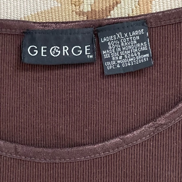 George Women's Dark Brown Tank Top - Picture 2 of 4